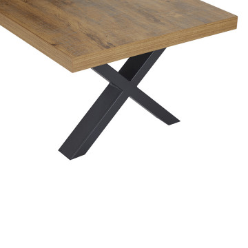 Table basse 130 cm pieds X Stone - Le Dépôt Bailleul