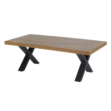 Table basse 130 cm pieds X Stone - Le Dépôt Bailleul