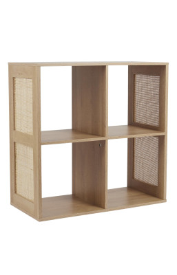 Etagère 4 cases cannage Bali