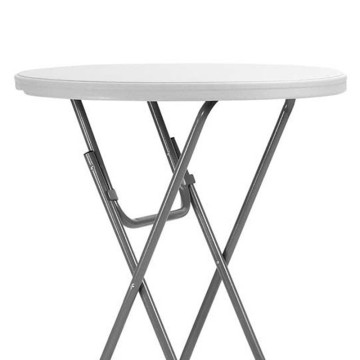 Table mange debout D80 pliable PE blanc - Le Dépôt Bailleul