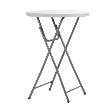 Table mange debout D80 pliable PE blanc - Le Dépôt Bailleul