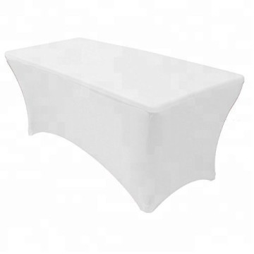 Housse pour table rectangulaire 180x70 cm coloris blanc - Le Dépôt Bailleul