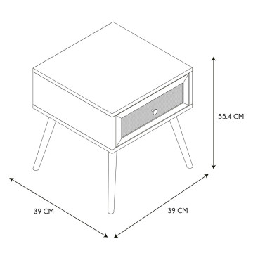 Table de chevet 1 tiroir cannage Bali - Le Dépôt Bailleul