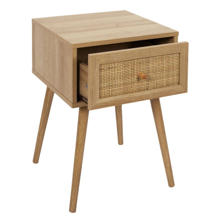 Table de chevet 1 tiroir cannage Bali - Le Dépôt Bailleul