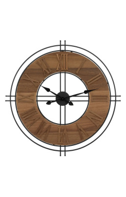 Horloge D65 métal et bois...