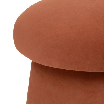 Pouf en velours 40 cm coloris ambre Noa Atmosphera - Le Dépôt Bailleul