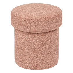 Pouf en tissu 40 cm terracotta Kita Atmosphera - Le Dépôt Bailleul