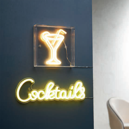 Néon mural USB Verre cocktail Ostaria - Le Dépôt Bailleul