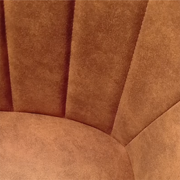 Chaise rotative Xara cognac pieds métal noir - Le Dépôt Bailleul