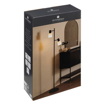 Lampadaire droit Taïs 143 cm métal noir Atmosphera - Le Dépôt Bailleul