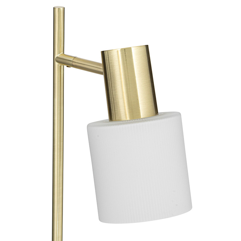 Lampe à poser feuille métal or H 24.5cm