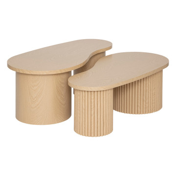 Lot de 2 tables basses gigognes Soleya Atmosphera - Le Dépôt Bailleul