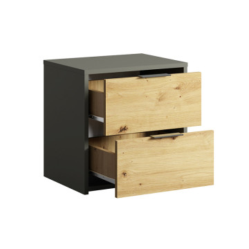 Table de chevet 2 tiroirs Rimini - Le Dépôt Bailleul