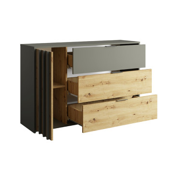 Commode 3 tiroirs + 1 porte Rimini - Le Dépôt Bailleul