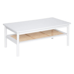 Table basse cannage blanche Cabras Atmosphera - Le Dépôt Bailleul