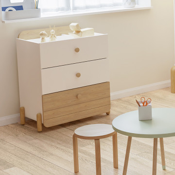 Commode 3 tiroirs Edaj blanc - Le Dépôt Bailleul