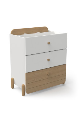 Commode 3 tiroirs Edaj blanc