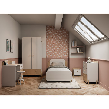 Commode 3 tiroirs Edaj blanc - Le Dépôt Bailleul