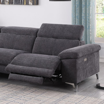 Canapé d'angle gauche relax électrique D3133 - Le Dépôt Bailleul