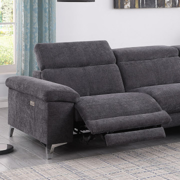 Canapé d'angle droit relax électrique D3133 - Le Dépôt Bailleul