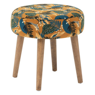 Tabouret ocre motifs...