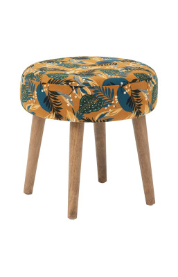 Tabouret ocre motifs...