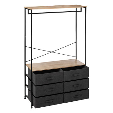 Dressing penderie 6 tiroirs Tissa gris foncé 5five - Le Dépôt Bailleul