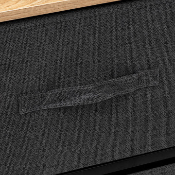 Commode basse 5 tiroirs Tissa gris foncé 5five - Le Dépôt Bailleul