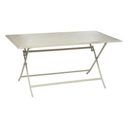 Table aluminium Azua 6 places argile Hespéride - Le Dépôt Bailleul