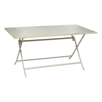 Table aluminium Azua 6 places argile Hespéride - Le Dépôt Bailleul
