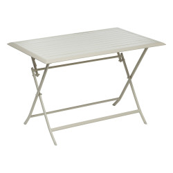 Table aluminium Azua 4 places argile Hespéride - Le Dépôt Bailleul