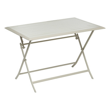 Table aluminium Azua 4 places argile Hespéride - Le Dépôt Bailleul