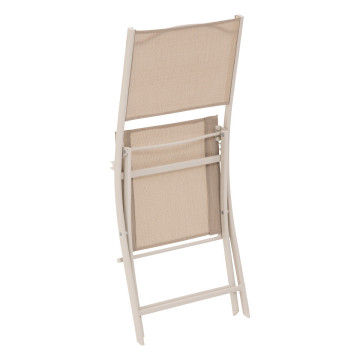 Chaise pliante Modula lin/argile Hespéride - Le Dépôt Bailleul