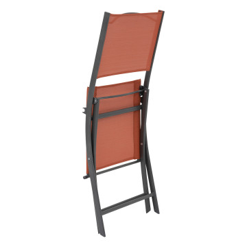 Chaise pliante Modula ambre/graphite Hespéride - Le Dépôt Bailleul