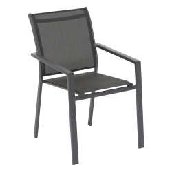 Fauteuil repas Essentia anthracite/graphite Hespéride - Le Dépôt Bailleul