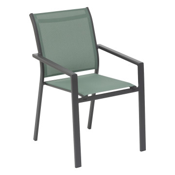 Fauteuil repas Essentia olive/graphite Hespéride - Le Dépôt Bailleul