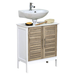 Meuble sous lavabo bicolore...