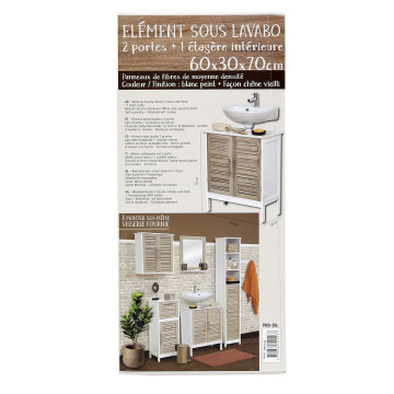 Meuble sous lavabo bicolore Stockholm - Le Dépôt Bailleul