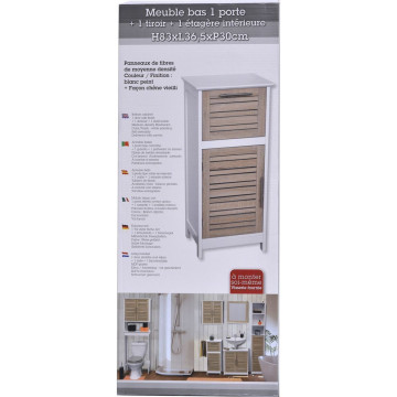 Meuble bas 1 porte et 1 tiroir Stockholm - Le Dépôt Bailleul