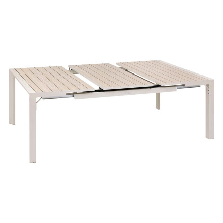 Table de jardin extensible carrée Evasion lin et argile Hespéride - Le Dépôt Bailleul