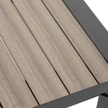 Table de jardin extensible carrée Evasion seigle et graphite Hespéride - Le Dépôt Bailleul