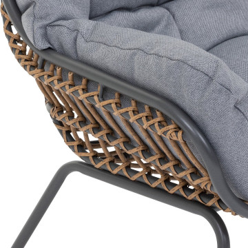 Salon de jardin 4 places Paopao graphite Hespéride - Le Dépôt Bailleul