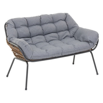 Salon de jardin 4 places Paopao graphite Hespéride - Le Dépôt Bailleul