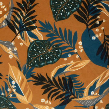 Fauteuil motif jungle ocre Sango Atmosphera - Le Dépôt Bailleul