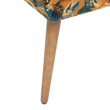 Fauteuil motif jungle ocre Sango Atmosphera - Le Dépôt Bailleul
