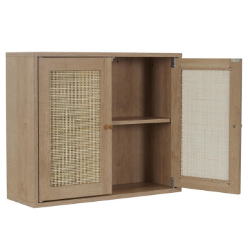 Meuble haut 2 portes cannage Bali - Le Dépôt Bailleul