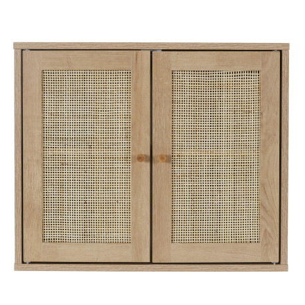 Meuble haut 2 portes cannage Bali - Le Dépôt Bailleul