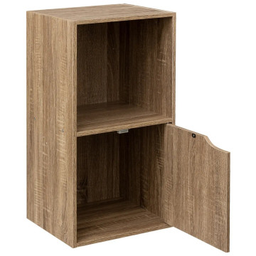 Etagère 2 cases 1 porte Mix coloris naturel 5five - Le Dépôt Bailleul