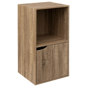 Etagère 2 cases 1 porte Mix coloris naturel 5five - Le Dépôt Bailleul
