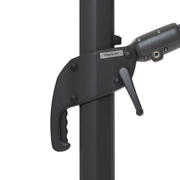 Parasol 4x3 m Melhia multi toiles oléfine anthracite Hespéride - Le Dépôt Bailleul